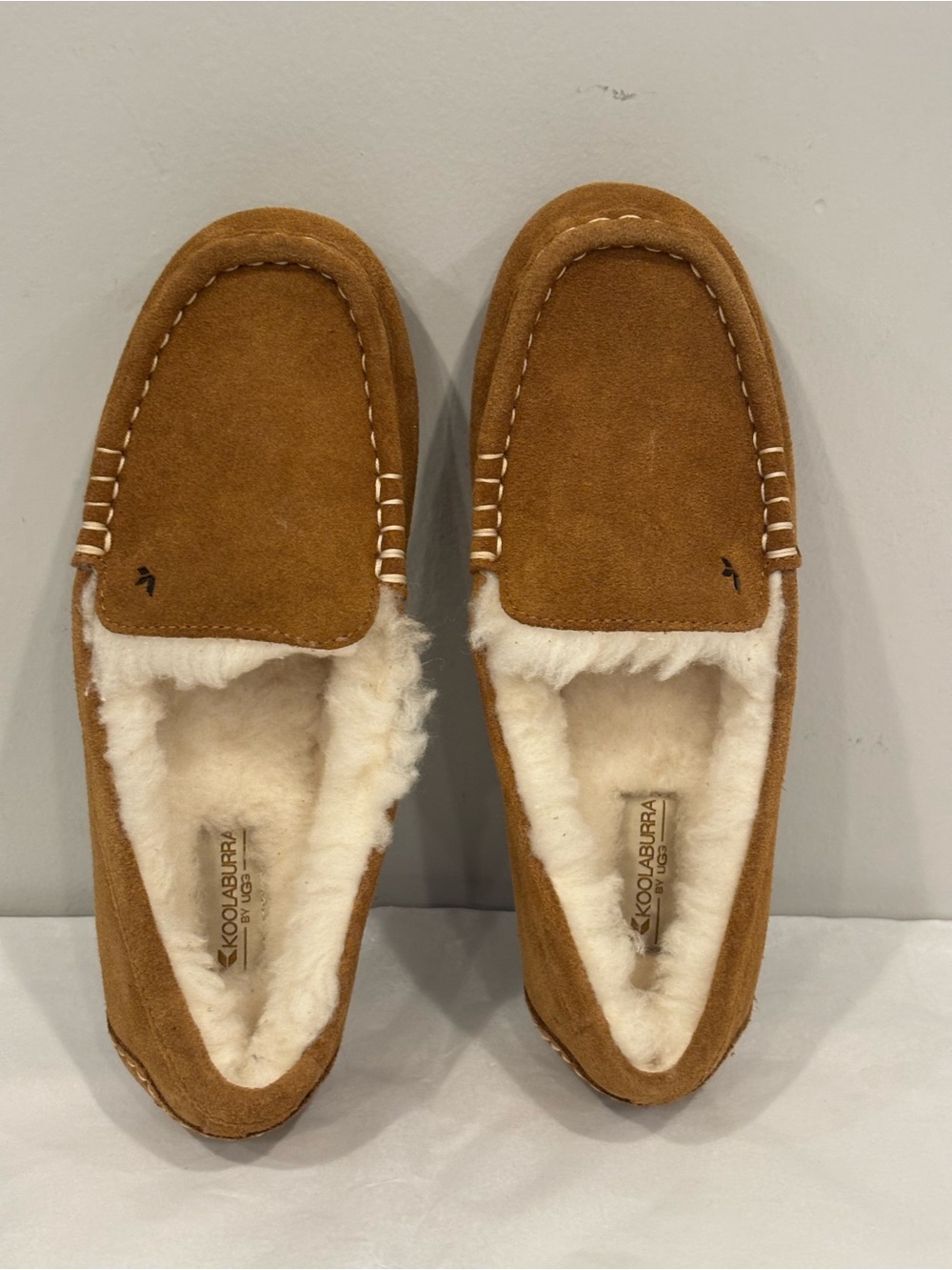 Koolaburra Chestnut Suede Shearling Lined Slip-On